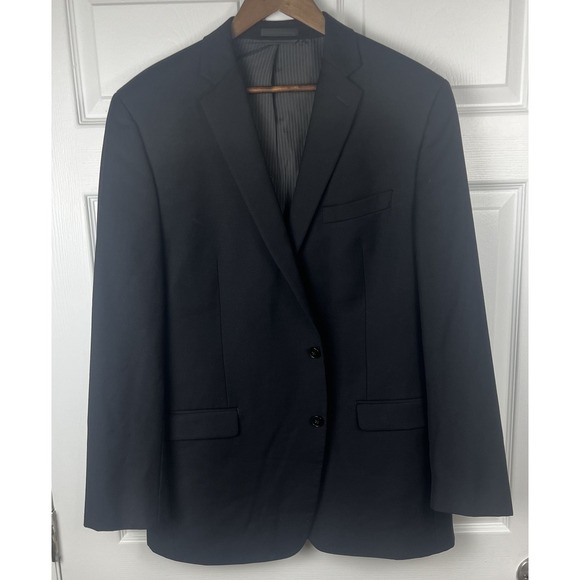Calvin Klein Blazer Men's‎ 42 Long Black Slim Fit Wool Suit Jacket Sport Coat